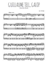 Téléchargez l'arrangement pour piano de la partition de rossini-guillaume-tell-ouverture-galop en PDF